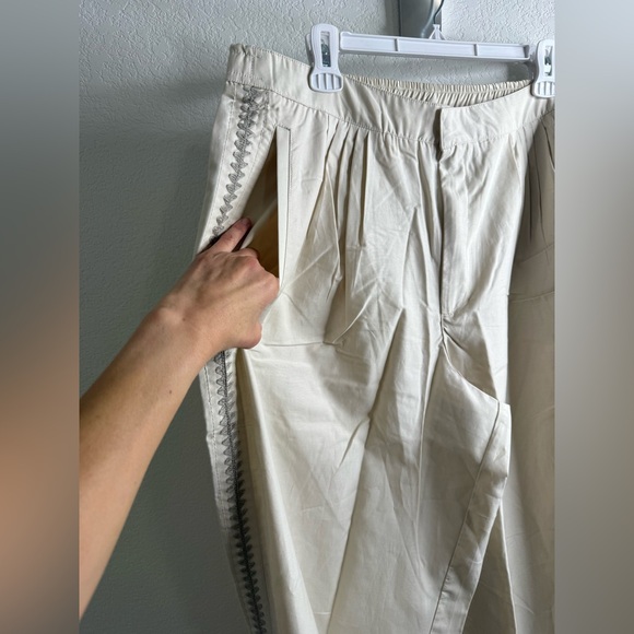 NWT Anthropologie Pleated Embroidered Trousers Sz XL - Picture 7 of 16